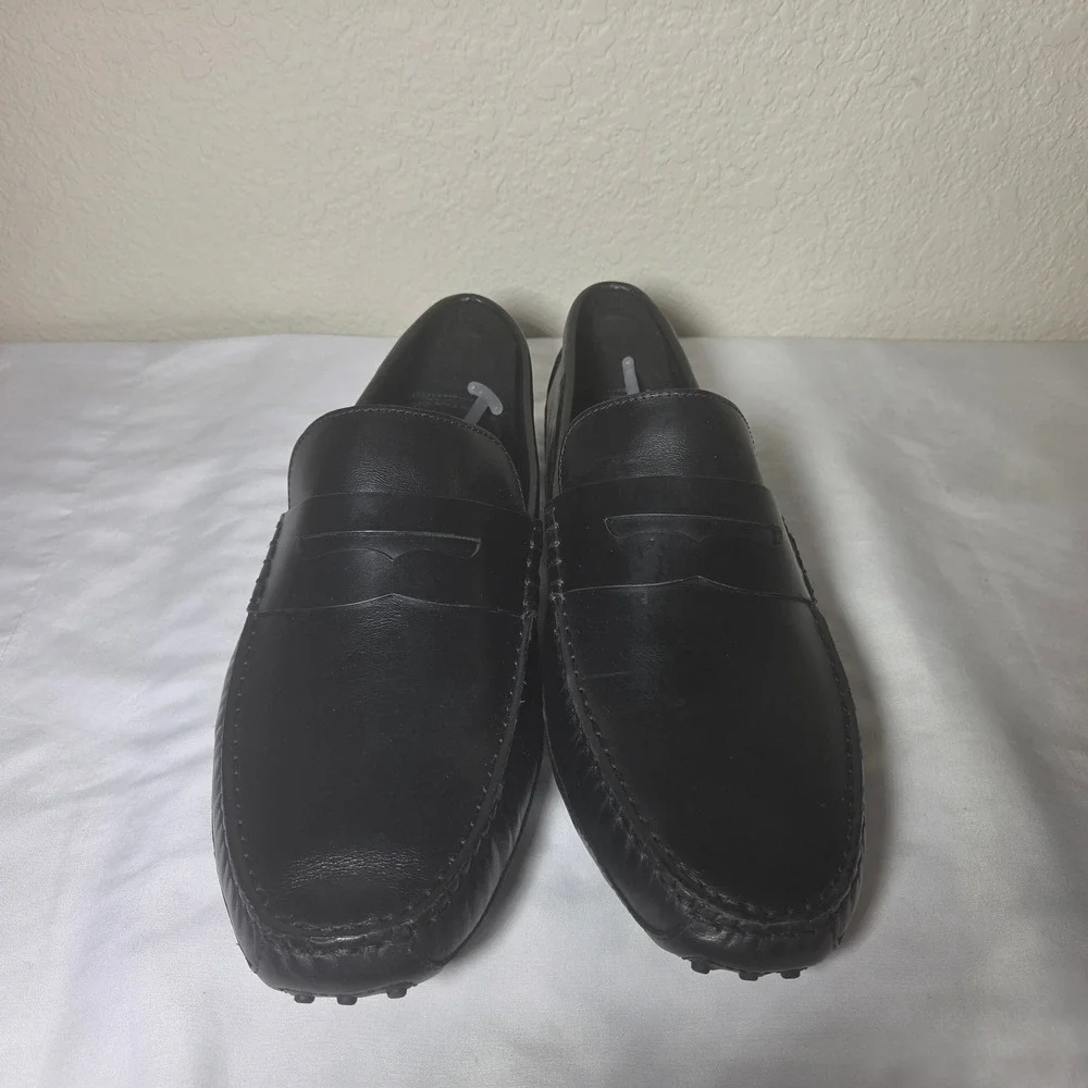 Cole Haan Gunnison Driver Mens Black Leather Penny Loafer Shoes C41726 SZ 11.5W